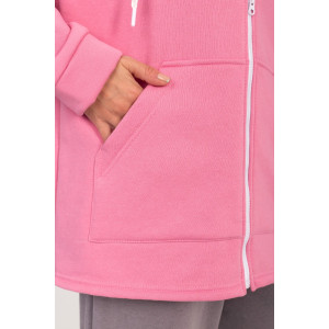 Толстовка женская ФТ-16 "Роксана" футер 3-х нитка с начёсом (р-ры: 48-62) розовый