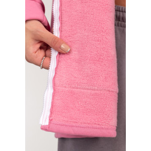 Толстовка женская ФТ-16 "Роксана" футер 3-х нитка с начёсом (р-ры: 48-62) розовый