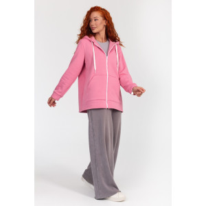 Толстовка женская ФТ-16 "Роксана" футер 3-х нитка с начёсом (р-ры: 48-62) розовый