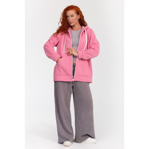 Толстовка женская ФТ-16 "Роксана" футер 3-х нитка с начёсом (р-ры: 48-62) розовый