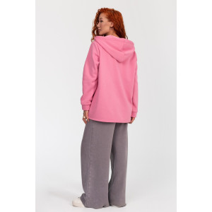 Толстовка женская ФТ-16 "Роксана" футер 3-х нитка с начёсом (р-ры: 48-62) розовый