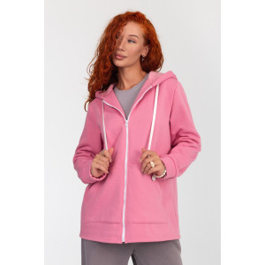 Толстовка женская ФТ-16 "Роксана" футер 3-х нитка с начёсом (р-ры: 48-62) розовый