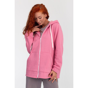 Толстовка женская ФТ-16 "Роксана" футер 3-х нитка с начёсом (р-ры: 48-62) розовый