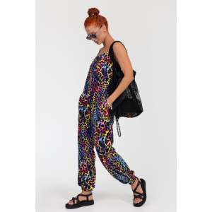 Комбинезон женский К-383 "Ялта" кулирка (р-ры: 48-56) лео розовый