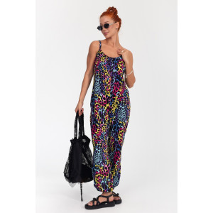 Комбинезон женский К-383 "Ялта" кулирка (р-ры: 48-56) лео розовый