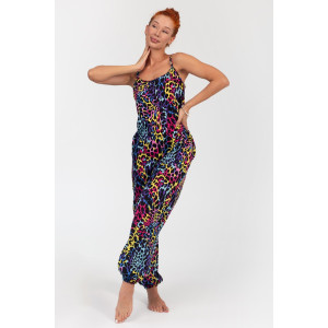 Комбинезон женский К-383 "Ялта" кулирка (р-ры: 48-56) лео розовый