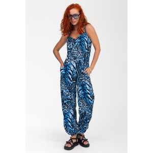 Комбинезон женский К-383 "Ялта" кулирка (р-ры: 48-56) синий