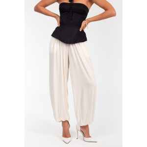 Брюки женские ВИ-114 "Алладины" модал (р-ры: 44-58) молочный