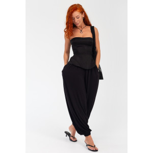 Брюки женские ВИ-114 "Алладины" модал (р-ры: 44-58) черный