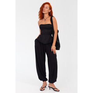 Брюки женские ВИ-114 "Алладины" модал (р-ры: 44-58) черный