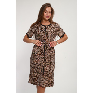 Халат женский №268 кулирка (р-ры: 46-56) бежевый