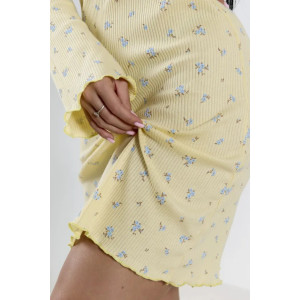 Платье женское "Ксения 2" 1401-1 кашкорсе (р-ры: 42-56) желтый