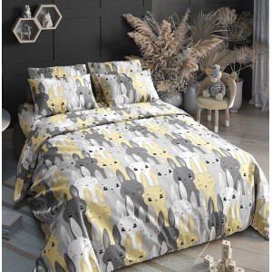 Детское постельное белье поплин на резинке П-306Т