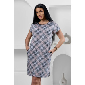 Туника женская "Эвита 2" 1297-2 кулирка (р-ры: 46-60) клетка
