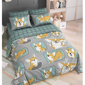 Детское постельное белье поплин на резинке П-303Т