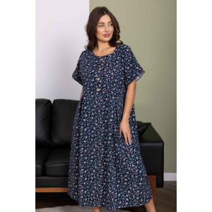 Платье женское 2146/1 кулирка (р-ры: 52-62) темно-синий