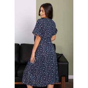 Платье женское 2146/1 кулирка (р-ры: 52-62) темно-синий
