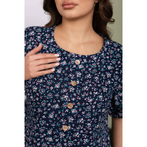 Платье женское 2146/1 кулирка (р-ры: 52-62) темно-синий