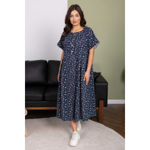 Платье женское 2146/1 кулирка (р-ры: 52-62) темно-синий