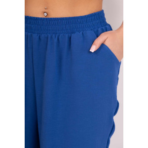 Костюм двойка женский 2165/1 жатка-кулирка (р-ры: 48-62) синий-белый