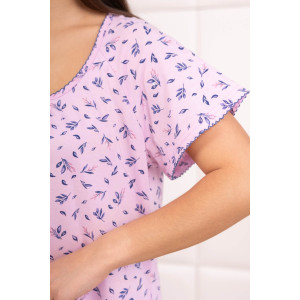 Сорочка женская 2205/1 кулирка (р-ры: 48-62) синий-розовый