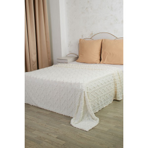 Плед велсофт "Косичка" 059463 молочный