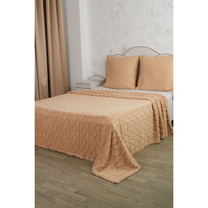 Плед велсофт "Косичка" 059463 бежевый