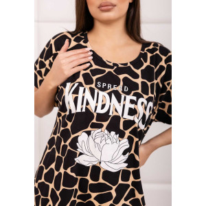 Туника женская 2139/1 кулирка (р-ры: 48-62) бежевый-черный