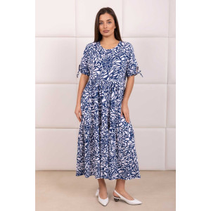 Платье женское 1872/22 кулирка (р-ры: 48-62) синий-белый