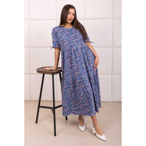 Платье женское 1872/20 кулирка (р-ры: 48-62) синий-серый