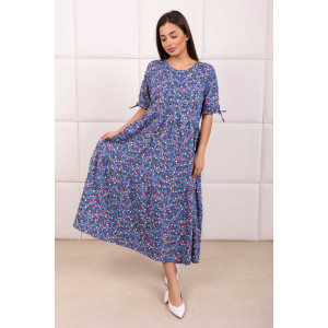 Платье женское 1872/20 кулирка (р-ры: 48-62) синий-серый