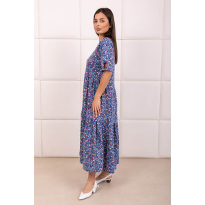 Платье женское 1872/20 кулирка (р-ры: 48-62) синий-серый