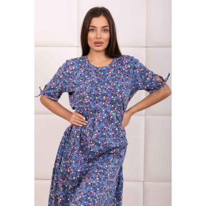 Платье женское 1872/20 кулирка (р-ры: 48-62) синий-серый