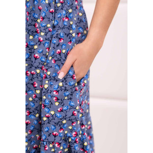 Платье женское 1872/20 кулирка (р-ры: 48-62) синий-серый