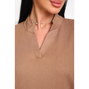 Костюм двойка женский 01079 жатка (р-ры: 46-56) темно-бежевый