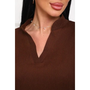 Костюм двойка женский 01079 жатка (р-ры: 46-56) коричневый Костюм двойка женский 01079 жатка (р-ры: 46-56) коричневый