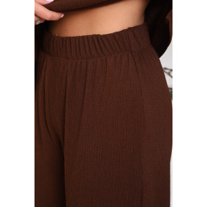 Костюм двойка женский 01079 жатка (р-ры: 46-56) коричневый