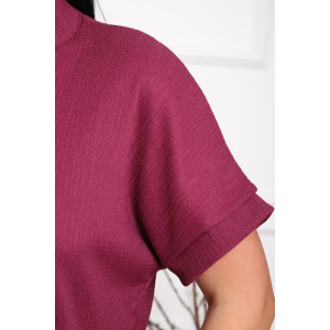 Костюм двойка женский 01079 жатка (р-ры: 46-56) вишня