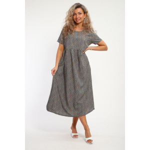 Платье женское "Агния" М456 штапель (р-ры: 48-58) темно-серый