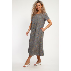 Платье женское "Агния" М456 штапель (р-ры: 48-58) темно-серый
