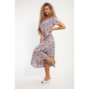 Платье женское "Агния" М456 штапель (р-ры: 48-58) светло-серый