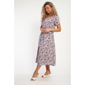 Платье женское "Агния" М456 штапель (р-ры: 48-58) светло-серый