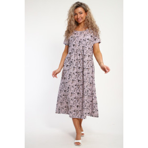 Платье женское "Агния" М456 штапель (р-ры: 48-58) светло-серый