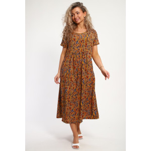 Платье женское "Агния" М456 штапель (р-ры: 48-58) коричневый