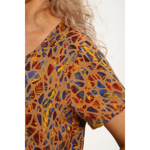 Платье женское "Агния" М456 штапель (р-ры: 48-58) коричневый