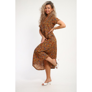 Платье женское "Агния" М456 штапель (р-ры: 48-58) коричневый