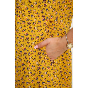 Платье женское "Агния" М456 штапель (р-ры: 48-58) желтый