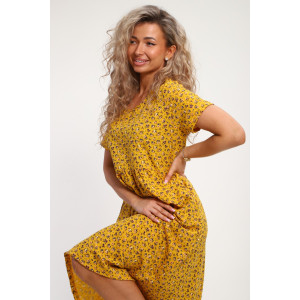 Платье женское "Агния" М456 штапель (р-ры: 48-58) желтый