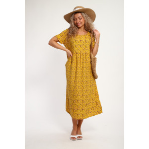 Платье женское "Агния" М456 штапель (р-ры: 48-58) желтый