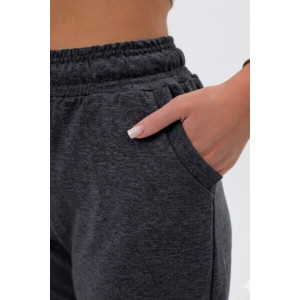 Бриджи женские "Ричи" футер 2-х нитка (р-ры: 48-58) графит